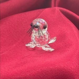 Swarovski crystal mini baby seal figurine, "Kingdom of Ice and Snow" collection